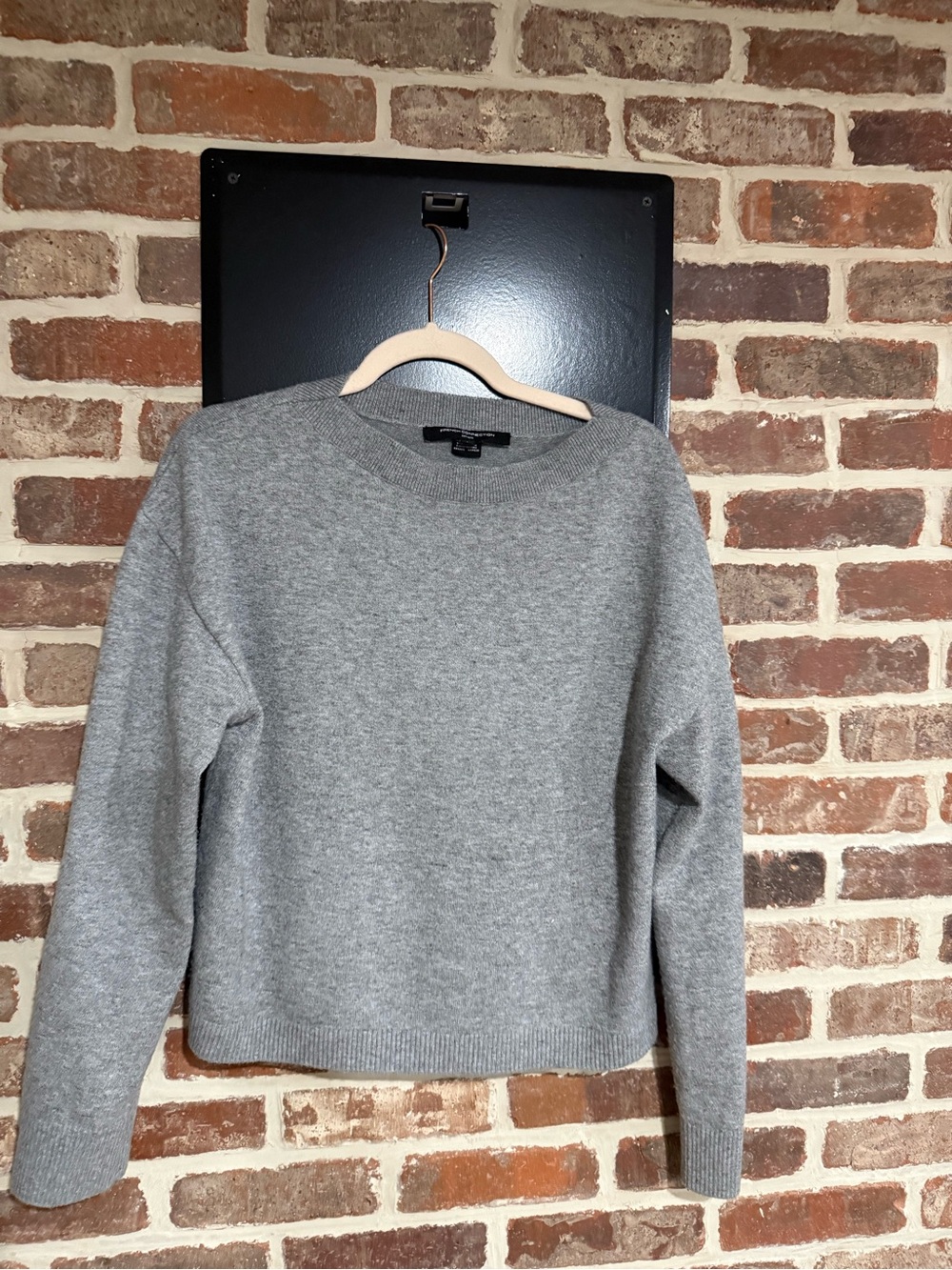 French Connection Gray Knit Boatneck Sweater